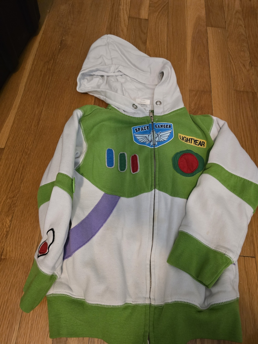 Disney Buzz Lightyear Zip Hoodie - Green, White & Blue Accents